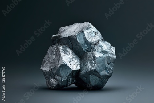 Antimony Ore Specimen with Crystalline Silver Gray Faces