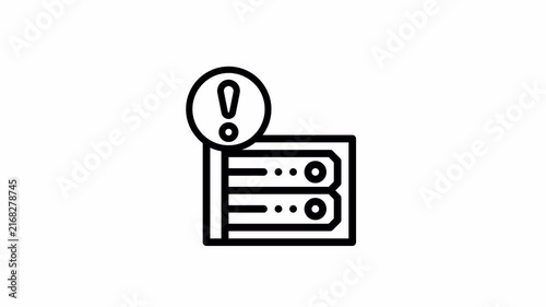 Server Error minimalist stroke animation