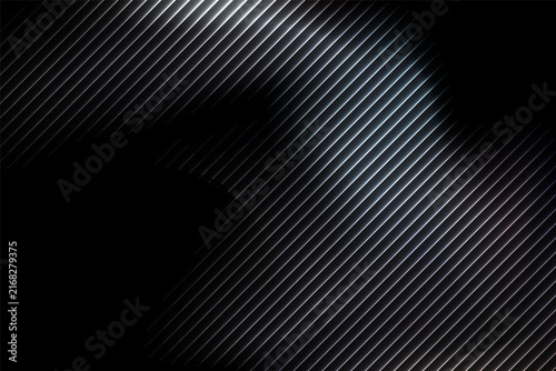 Картината върху платно Abstract black geometric background with luminous silver diagonal lines forming
