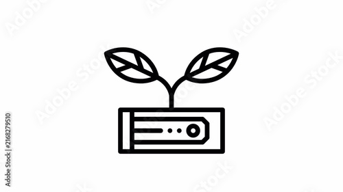 Server Farm minimalist stroke animation