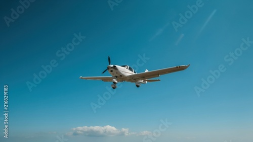 Jetliner in clear blue sky during ascent, side view airplane aircraft