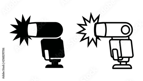 Camera Flash Icon Set