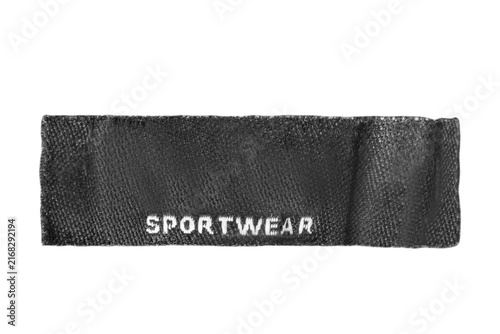 Sportwear tag isolated