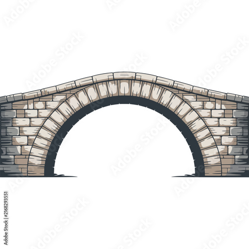 Ancient Stone Arch Bridge Over a River in a Historic European Park, Scenic Roman Architecture and Landmark Landscape in Segovia, Spain