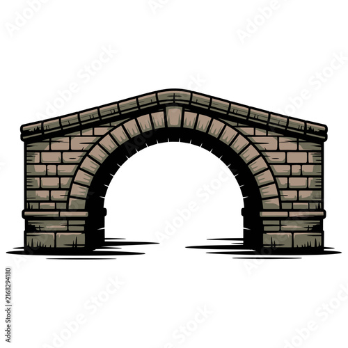 Ancient Roman Bridge with Elegant Stone Arches in Historic City Architecture and Timeless Urban Landscape