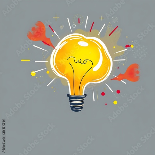 Obraz na płótnie Creative Light Bulb Idea Innovation Concept.