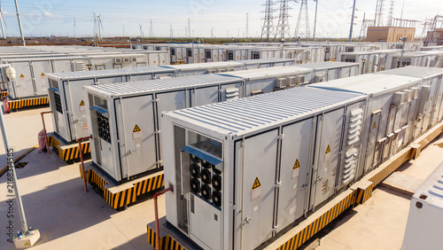Energy Storage Containers Arranged In Outdoor Power Station