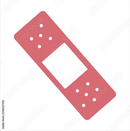 Pink Adhesive Bandage Medical First Aid Icon