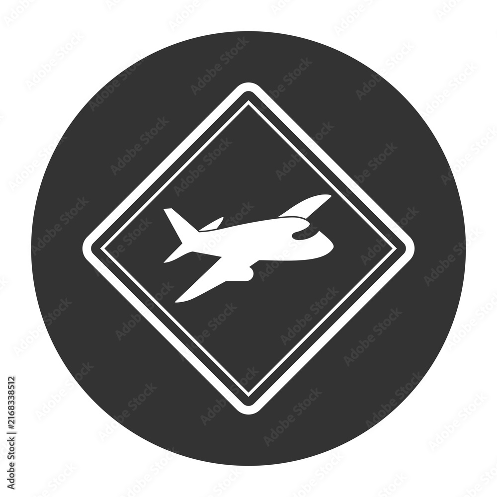 Fototapeta premium Airplane icon isolated on transparent background