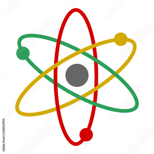 Canvastavla Atom icon isolated on transparent background