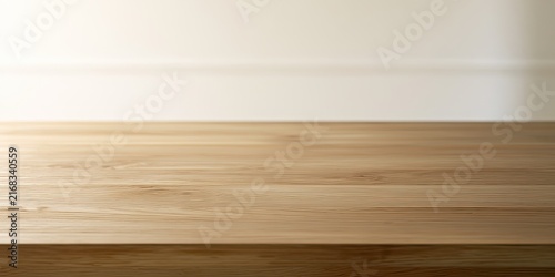 Light brown wooden planks with a bright, softly lit background