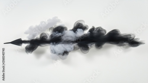 Abstract Art: Black and White Smoke