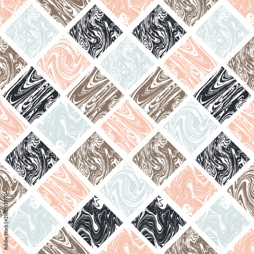 Fotografie seamless pattern with abstract geometric shapes and squares