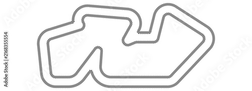 Foto Icon flag finish with action caro checker for car line race