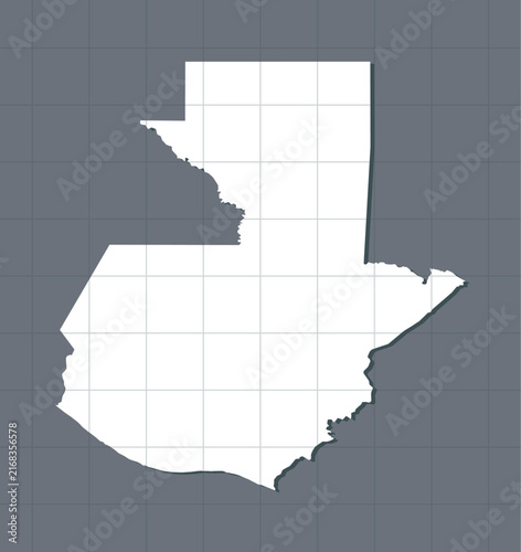 Vector map of Guatemala template outline country