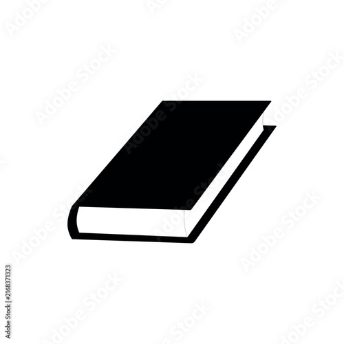 book silhouette black, vector drawing	

