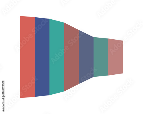 фотографія Inverted funnel pyramid showing expanding distribution stages