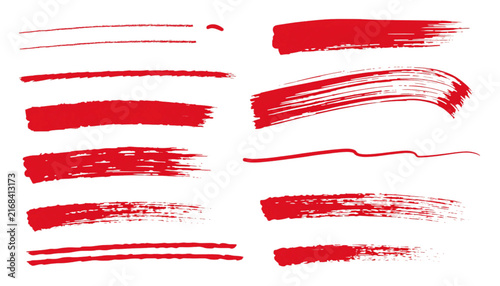 Red Hand Drawn underline Red hand drawn underline brush stroke collection. Line pencil red brush set. Line red underline Collection of various hand drawn red for highlight or underline text box PNG.