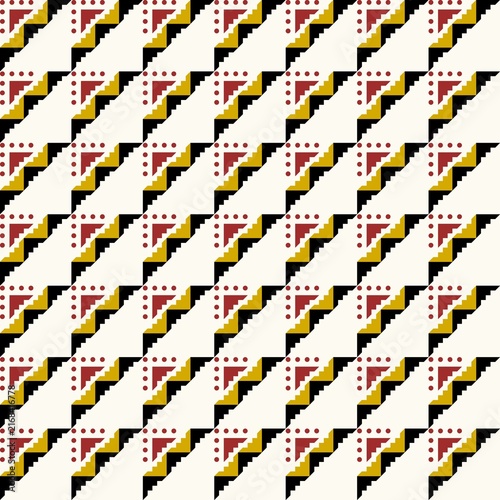Abstract Geometric Art Deco Style Pattern Background