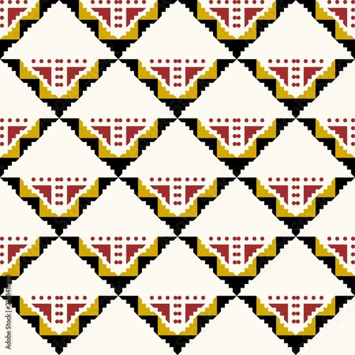 Abstract Geometric Art Deco Style Pattern Background