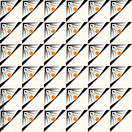 Abstract Geometric Art Deco Style Pattern Background