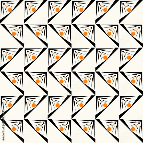 Abstract Geometric Art Deco Style Pattern Background