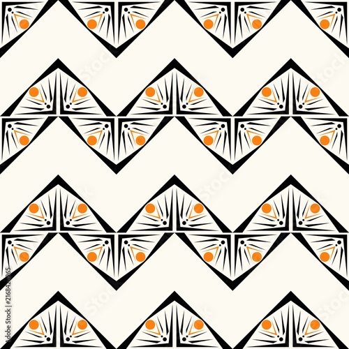 Abstract Geometric Art Deco Style Pattern Background