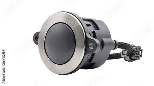 Fotografía Industrial push button switch with brushed metal bezel, automotive ignition star
