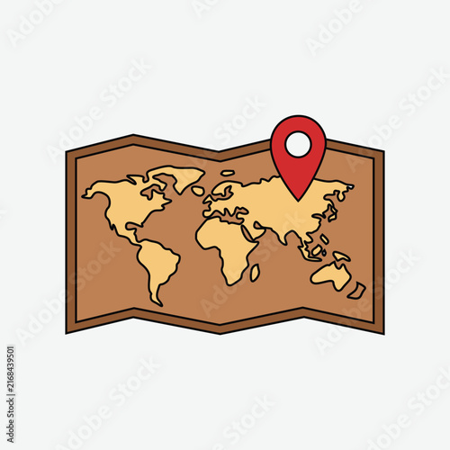 Old Map Art Illustration