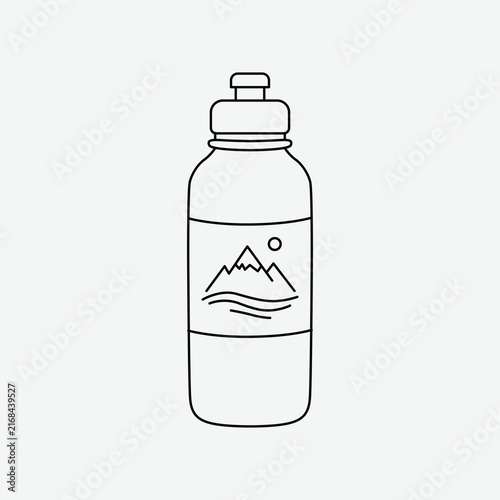 Water Bottle Art Illustration