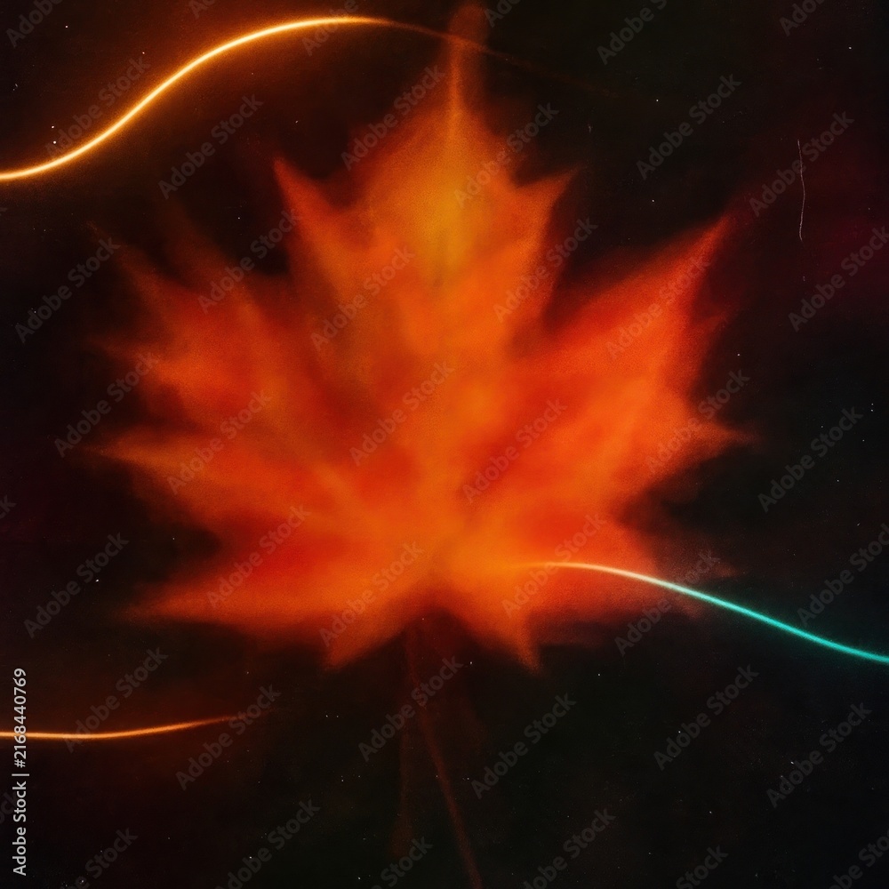 Fototapeta premium Vibrant autumn leaf glow