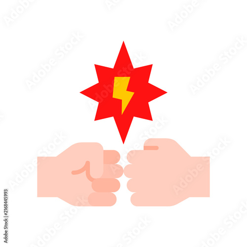 Obraz na plátně Adversary Icon Flat Color Style