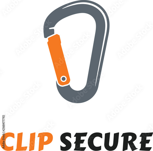 Carabiner Clip Illustration With English Text Clip Secure
