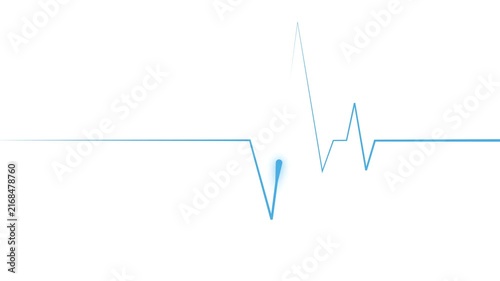 Minimal heartbeat line a medical pulse trace with sharp peaks animation