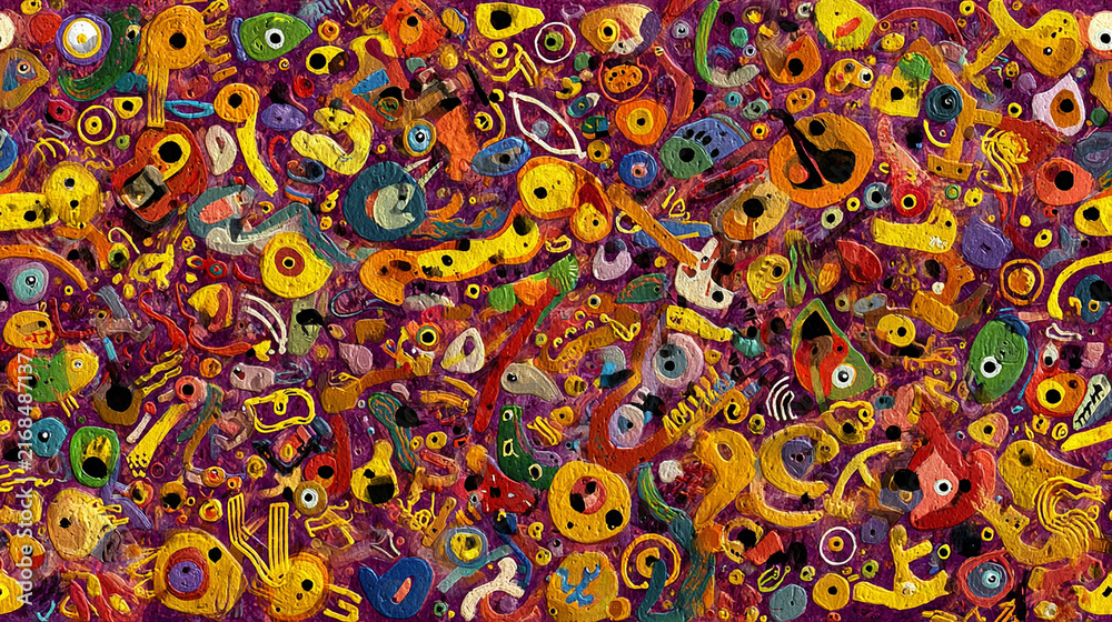 Naklejka premium Abstract Colorful Textured Painting Background