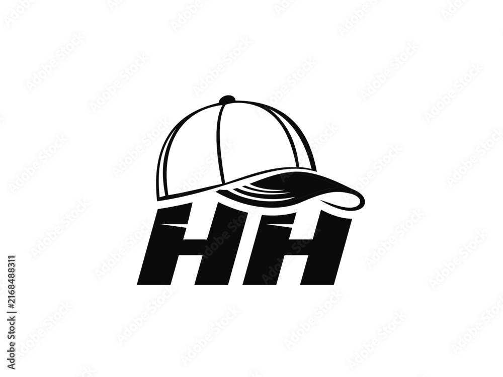 Fototapeta premium letter hh cap logo sport streetwear