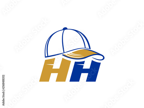 letter hh cap logo sport streetwear