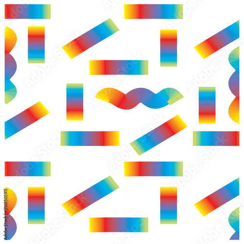 abstract rainbow pattern on a white background