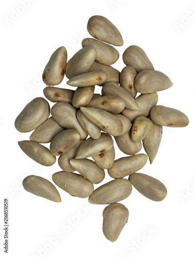 Heap of Raw Seeds Top View Cutout Background
