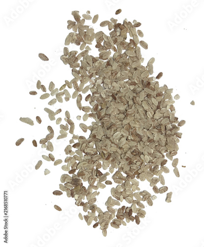 Scattered Flattened Rice Flakes Poha Top View
