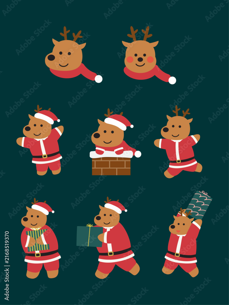 Fototapeta premium Deer preparing for Christmas