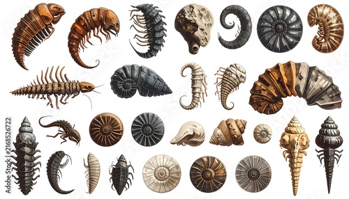 Collection of diverse bird feathers in natural colors.