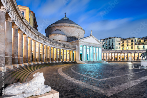 Naples, Italy at Piazza del Plebiscito