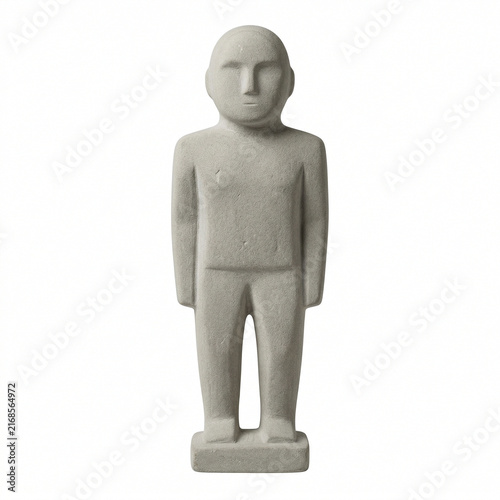 Abstract human figure sculpture in a minimalist design  