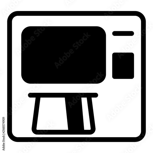 banking glyph icon vector illustration isolated on white background