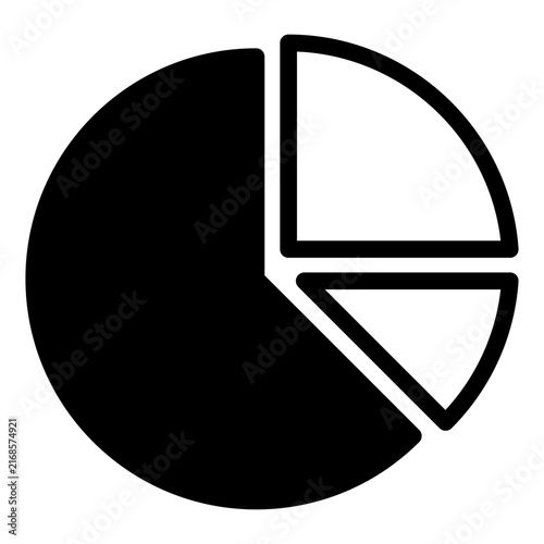 pie chart glyph icon vector illustration isolated on white background