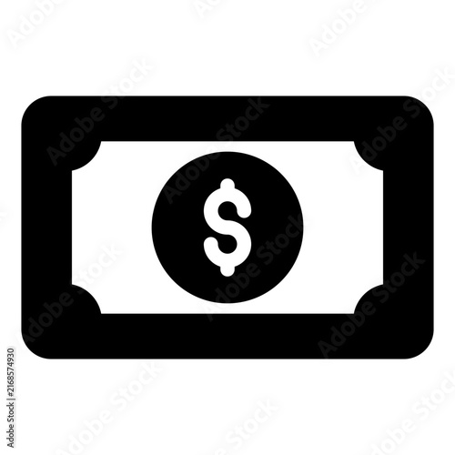 dollar glyph icon vector illustration isolated on white background