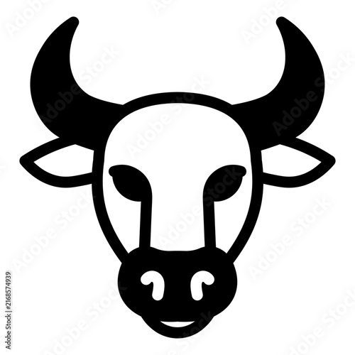 bull market glyph icon vector illustration isolated on white background