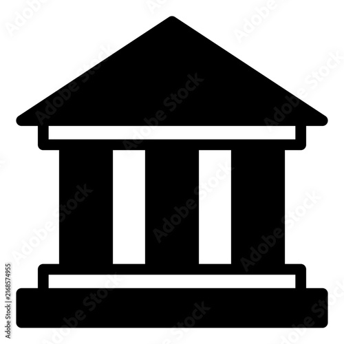 bank glyph icon vector illustration isolated on white background