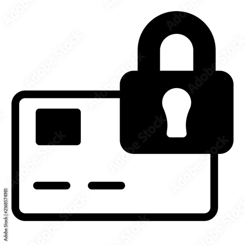 secure transaction glyph icon vector illustration isolated on white background